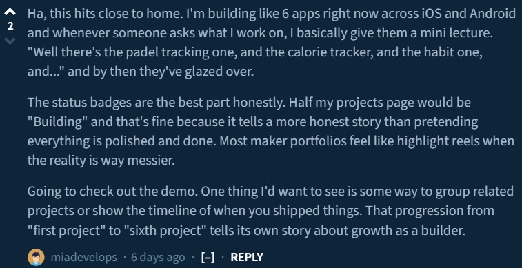 Testimonial screenshot